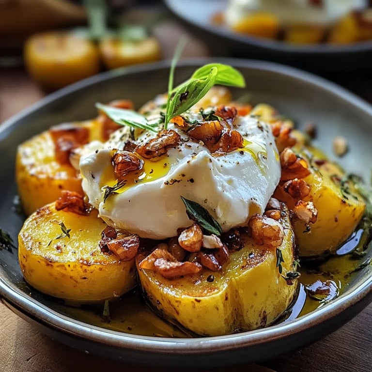 Gefüllte Süßkartoffeln mit Burrata