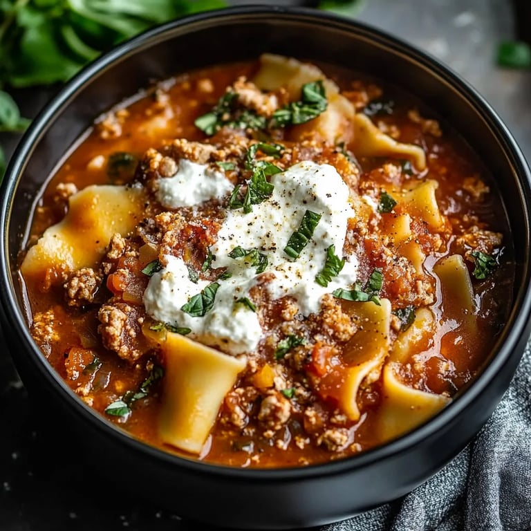 Crockpot Lasagna Soup