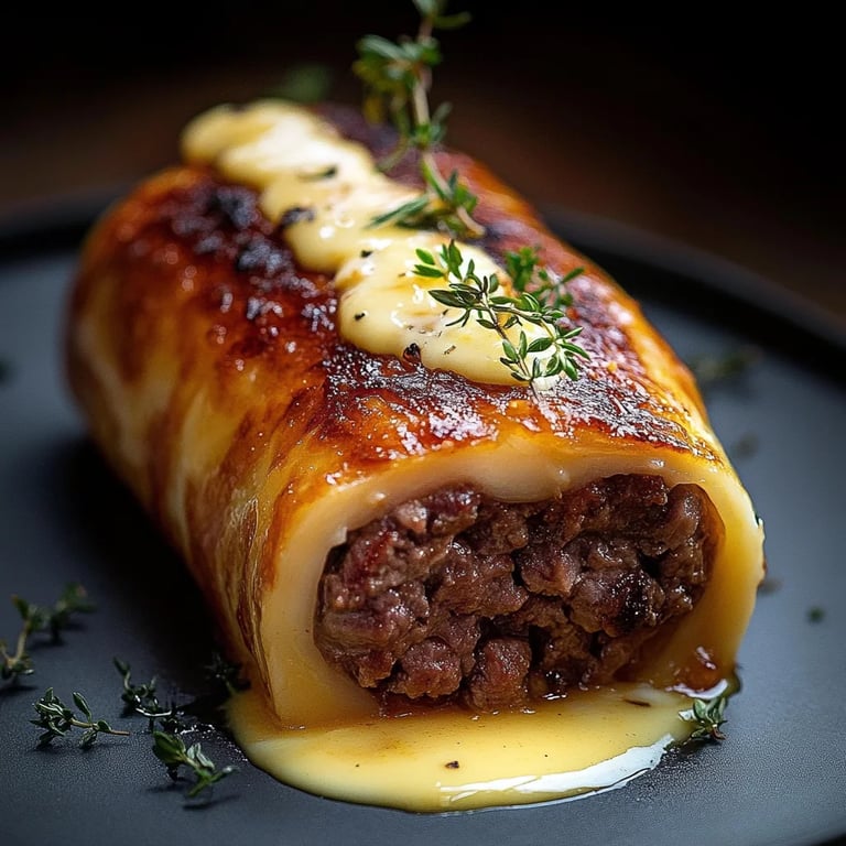 Hackfleisch-Käse-Rolle