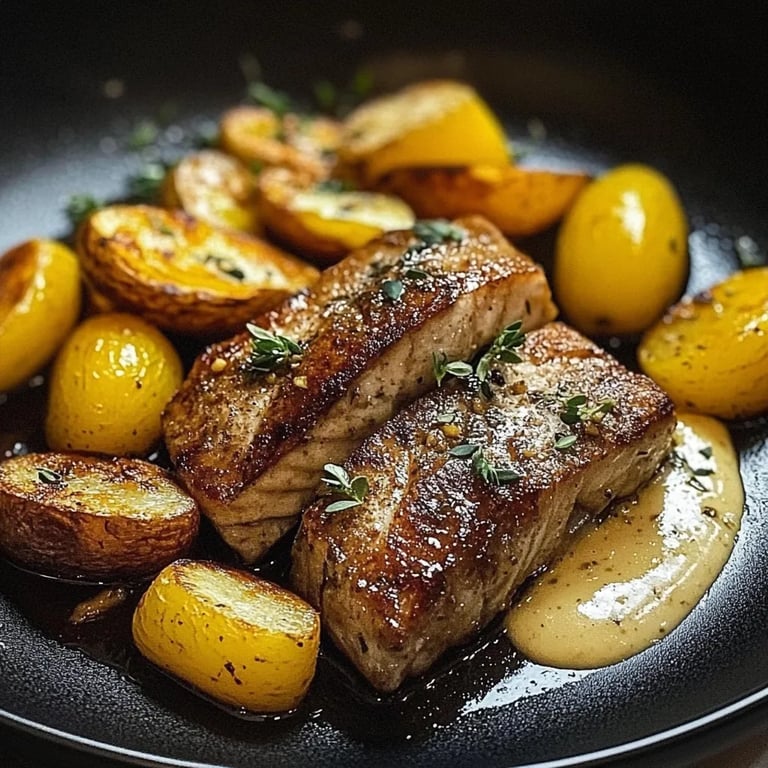 Sartén de Filete al Ajo y Mantequilla con Papas: Una Increíble Receta Última