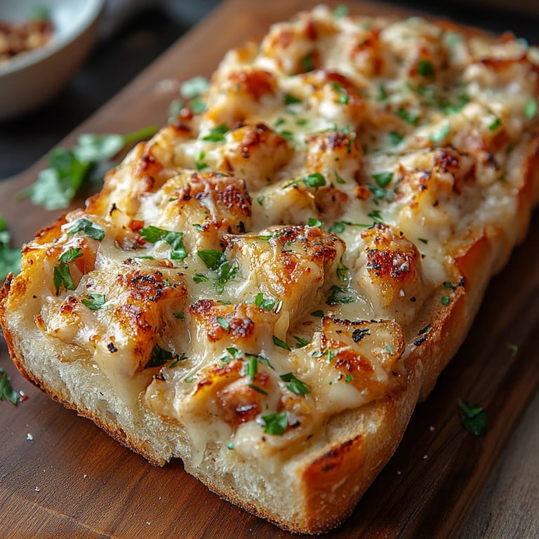 Virales Hähnchen-Alfredo-Knoblauchbrot: Ein Unglaubliches Ultimatives Rezept