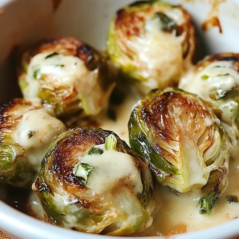 Cremig gebackener Rosenkohl