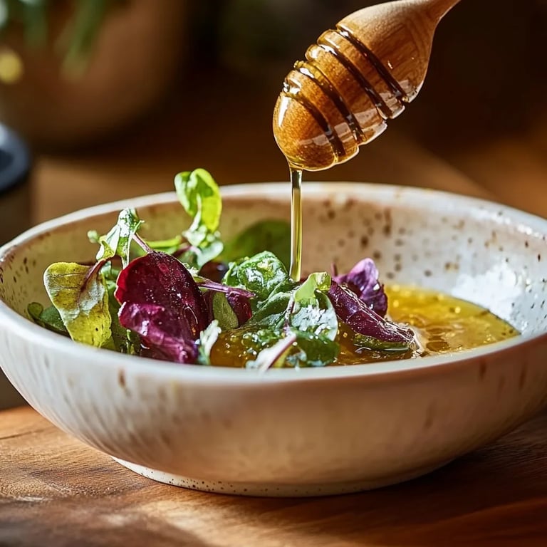 Einfaches Honig-Senf-Dressing