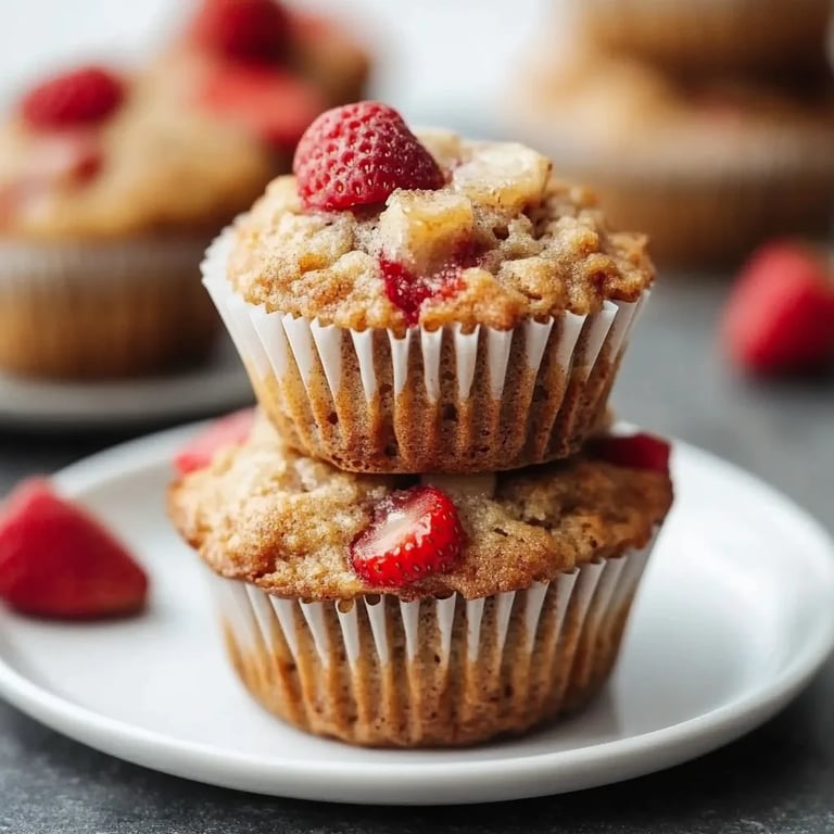 No Sugar Strawberry Banana Muffins für Baby & Toddler