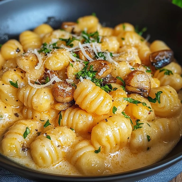 Gnocchi mit Pilz Rahm Soße