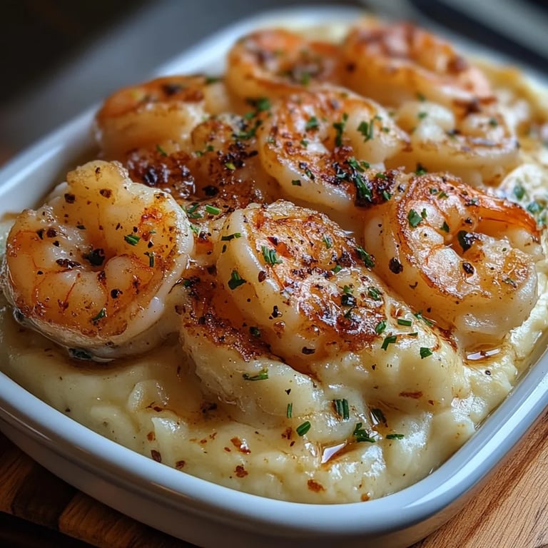 Cremige Knoblauchgarnelen über Kartoffelpüree: Ein Unglaubliches Ultimatives Rezept