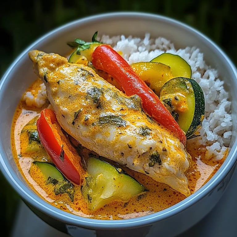 Cremiges Paprika-Zucchini-Hähnchen