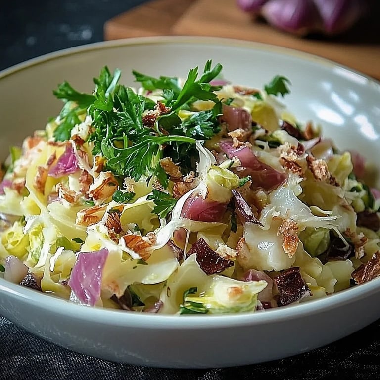 Bayerischer Krautsalat mit Rinderbauchspeck