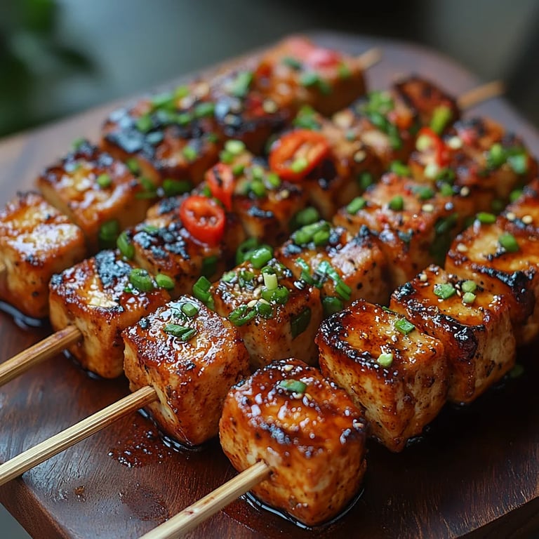 <p>Koreanische vegane BBQ-Tofu-Spieße: Unglaublich einfaches ultimativen Rezept für 4 Personen</p>