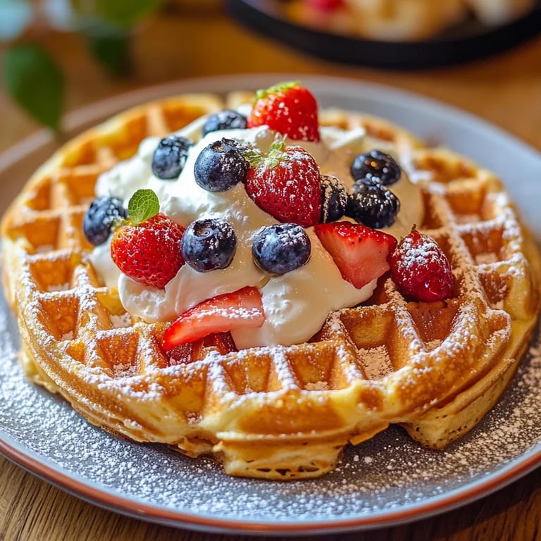 Waffeln mit Joghurt