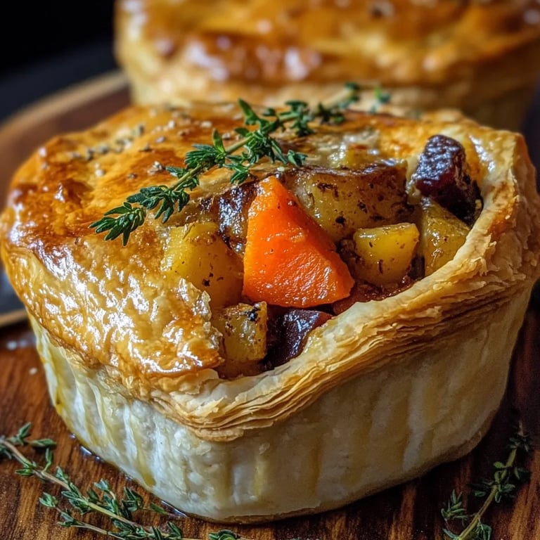 Roasted Autumn Vegetable Pot Pies