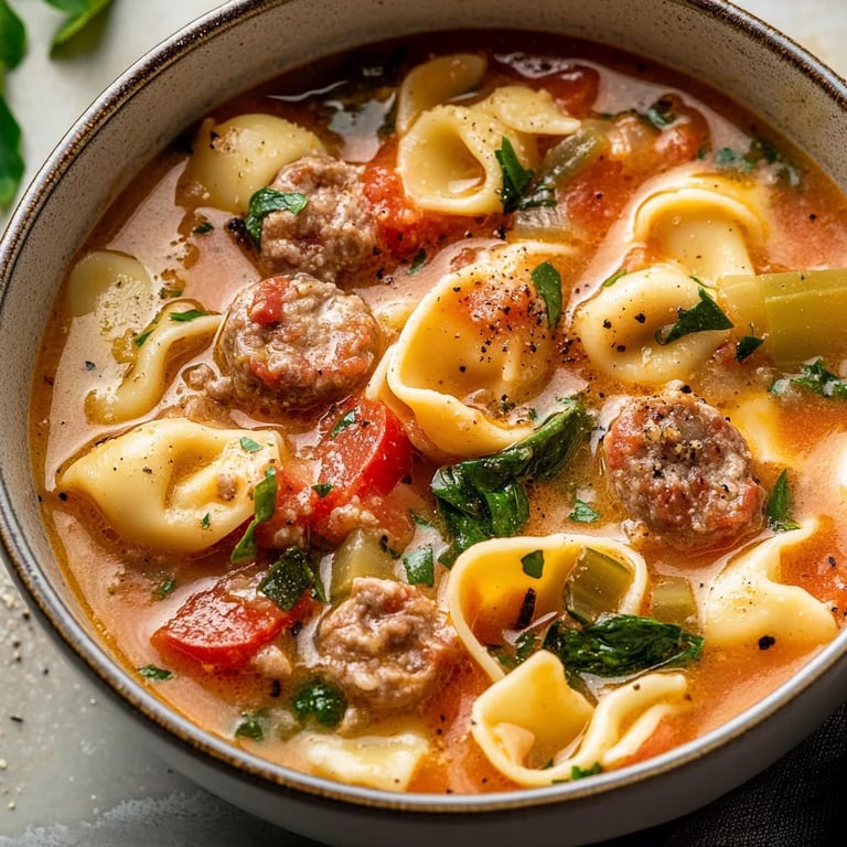 Italian Sausage Tortellini Soup