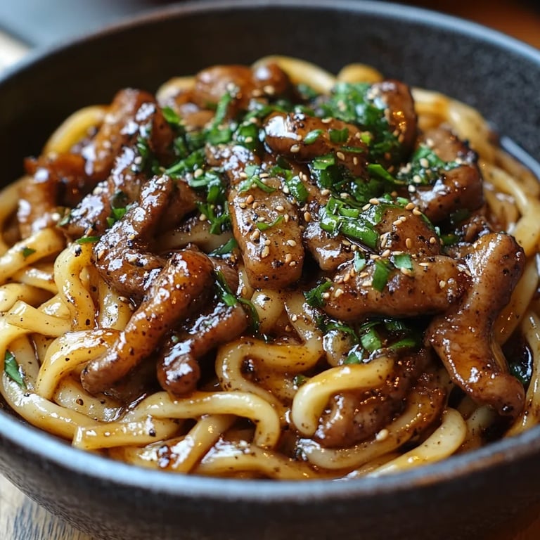 Beef Black Pepper Udon: An Amazing Ultimate Recipe for 6 People