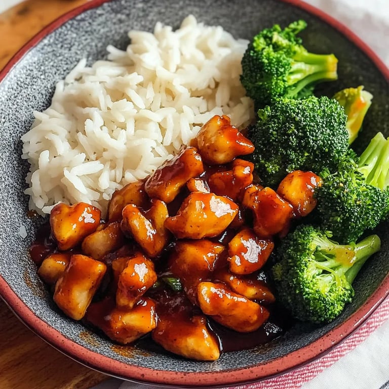 Klibbig kyckling med ris och broccoli: Ett fantastiskt ultimat recept