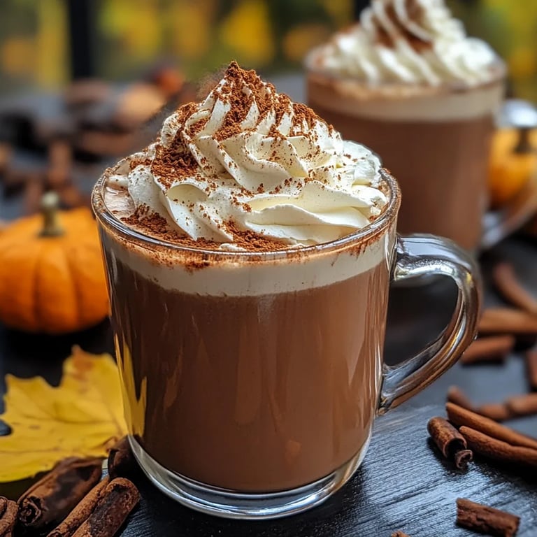 Maple Cinnamon Fall Hot Chocolate