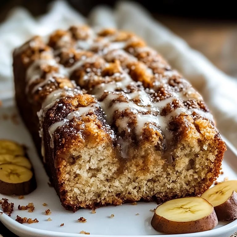 Hausgemachtes Bananenbrot mit Zimtschnecke