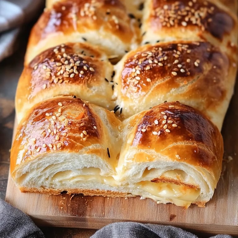 Schinken und Käse Zupfbrot