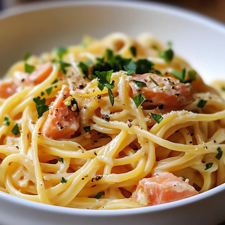 Savory Smoked Salmon Linguine
