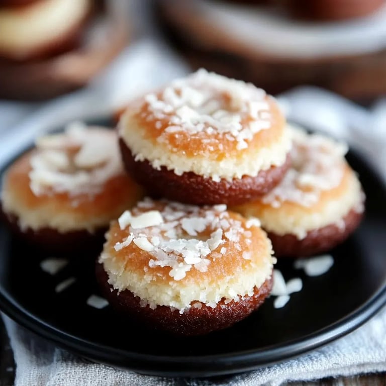 Saftige Kokosmakronen mit Marzipan