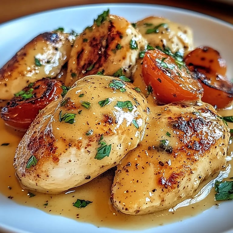 Filete de Pollo en Salsa Cremosa de Ajo y Parmesano: Una Increíble Receta Última