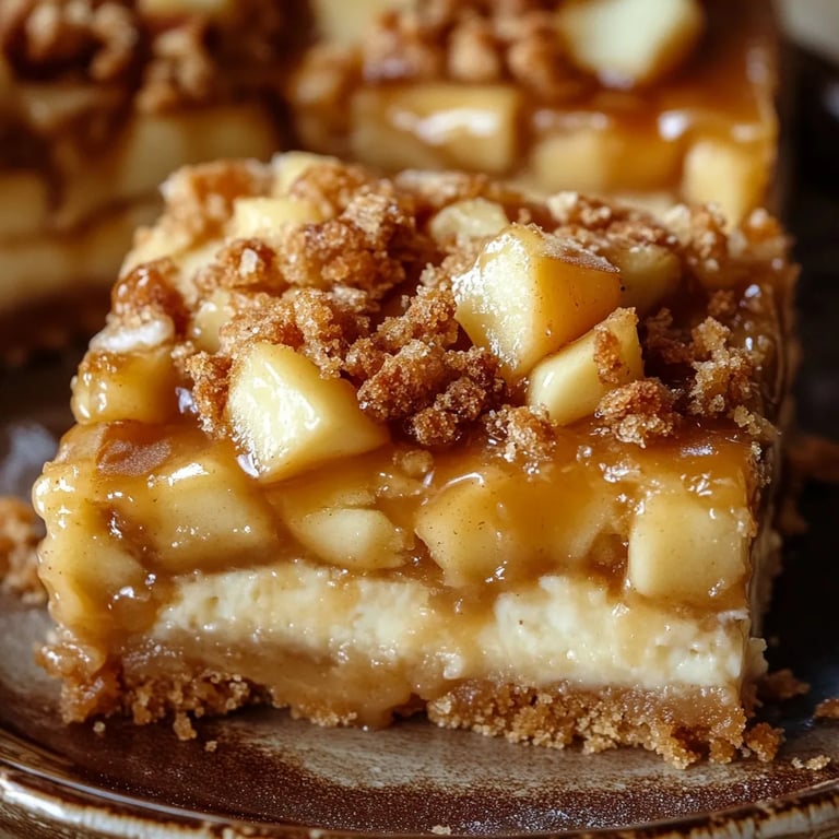 Caramel Apple Cheesecake Bars