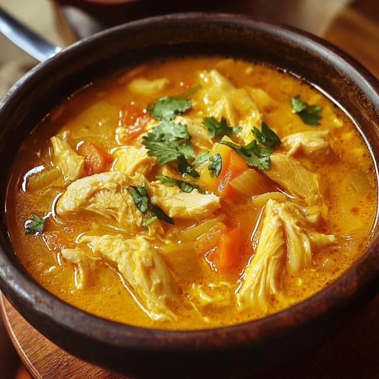 Saffron Chicken Noodle Soup