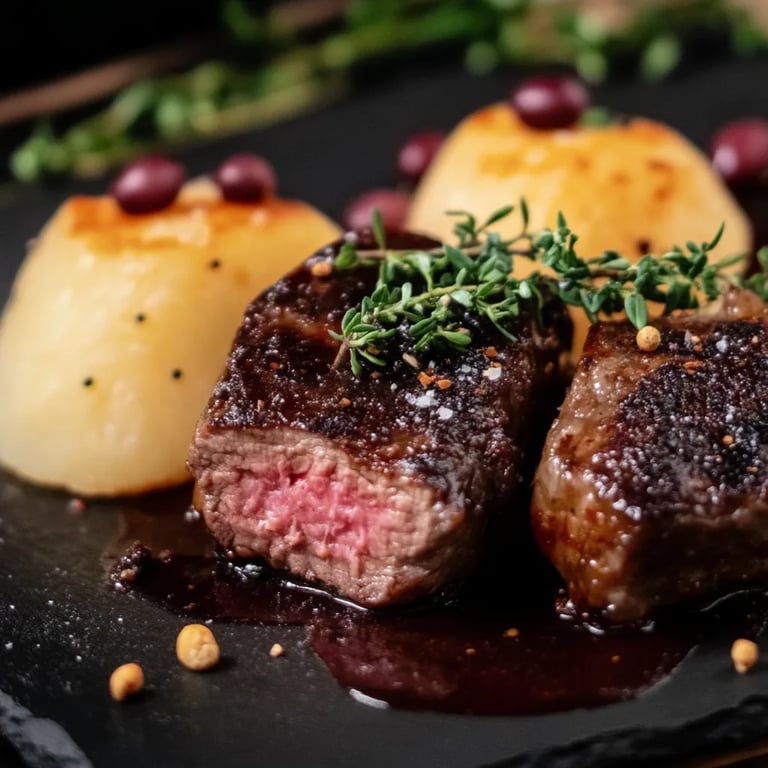 Zart geschmorte Rinderbacken aus dem Ofen