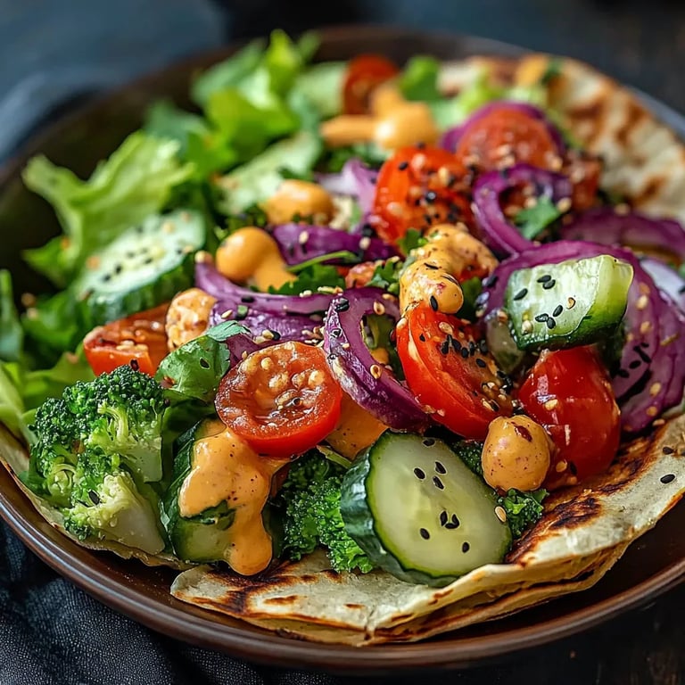 Gerösteter Blumenkohl Wrap