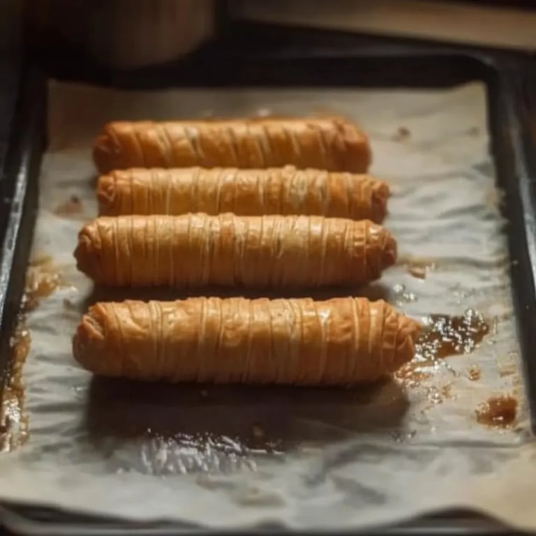 Hazelnut Custard Fillo Cigars