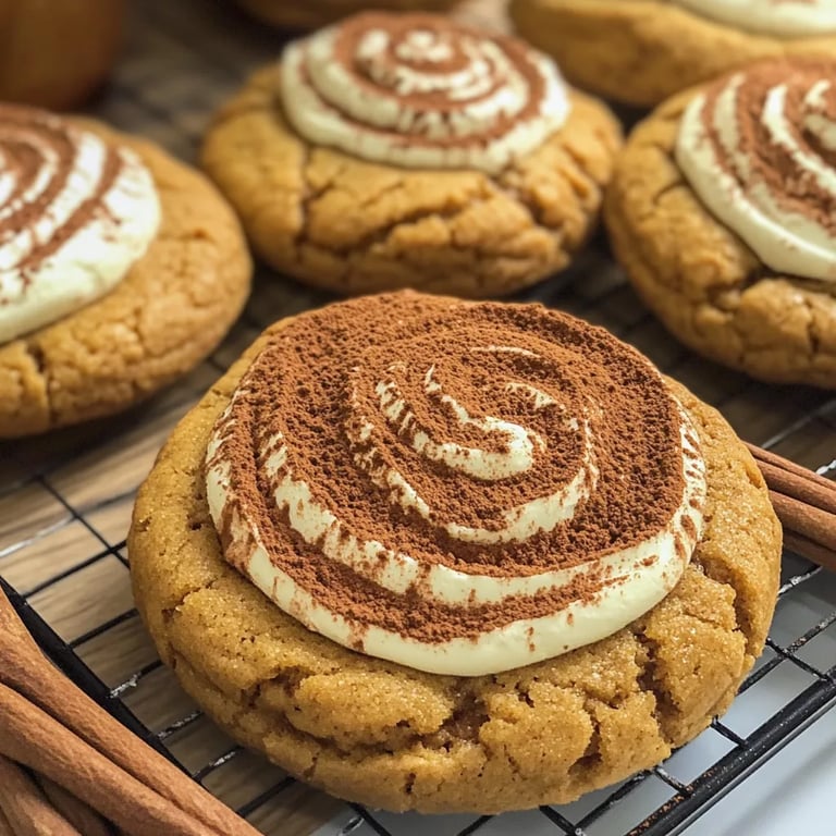 Soft Pumpkin Cookies with Cinnamon Frosting