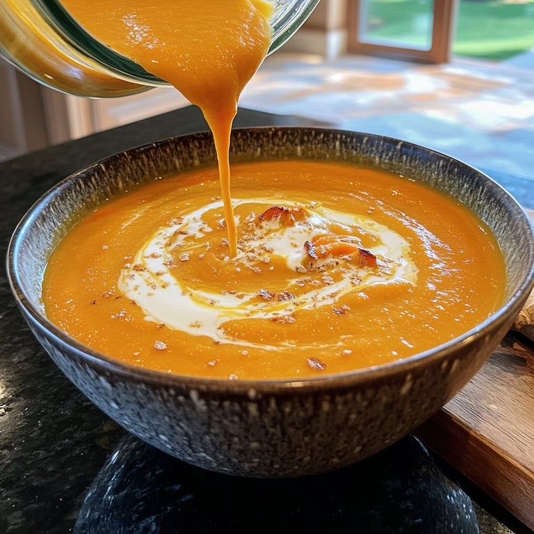 Healthy Vegan Roasted Carrot Soup