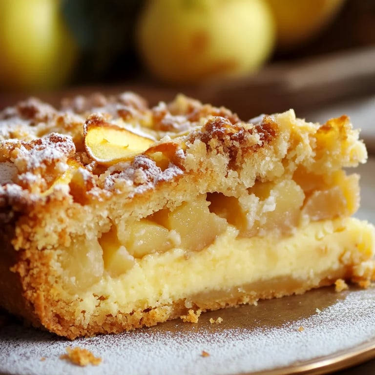 Apfelkuchen mit Pudding