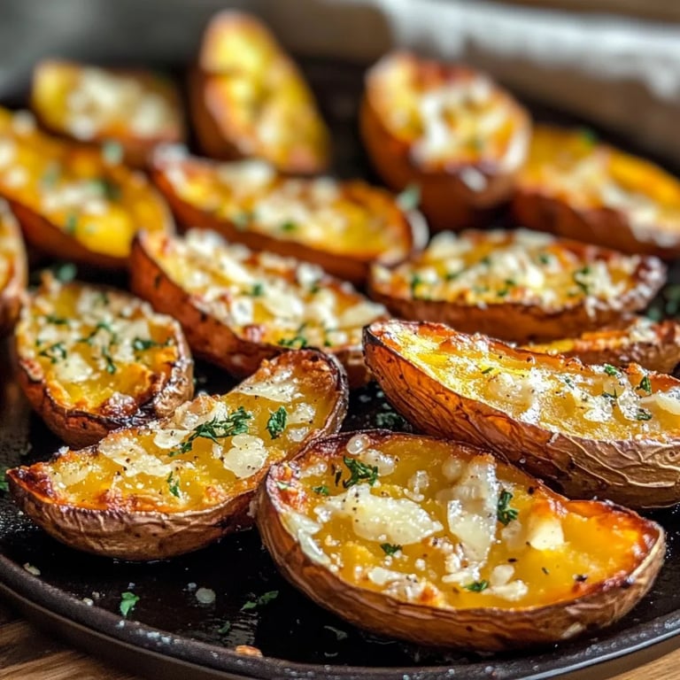 Crispy Garlic Parmesan Sweet Potatoes