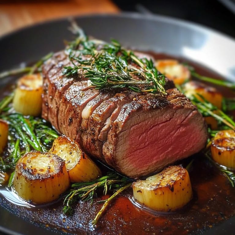 Rinderfilet mit Portweinsauce und Kartoffelgratin