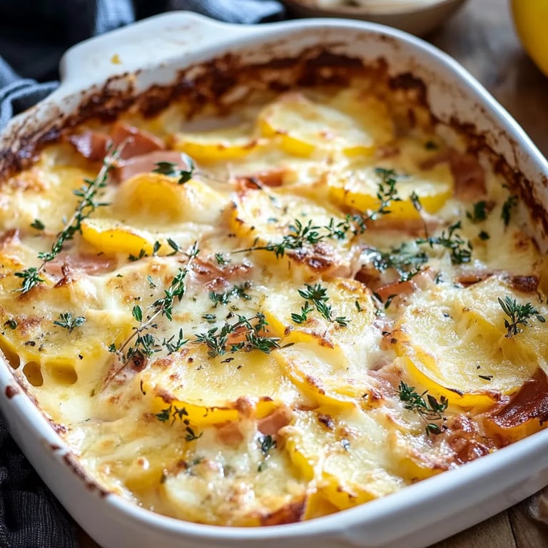 Kartoffel-Schinken-Gratin