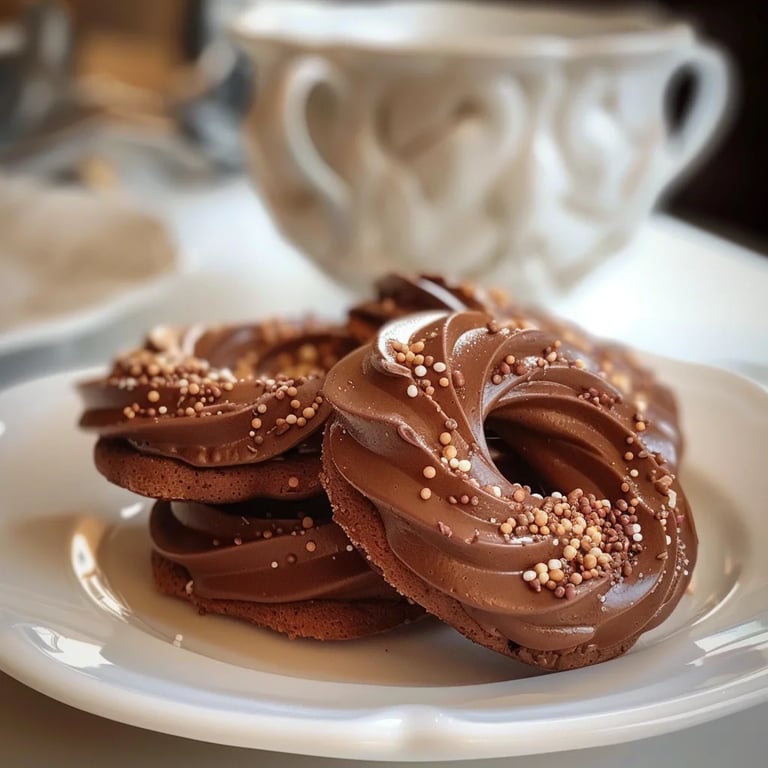 Einfaches Schokoladen-Spritzgebäck