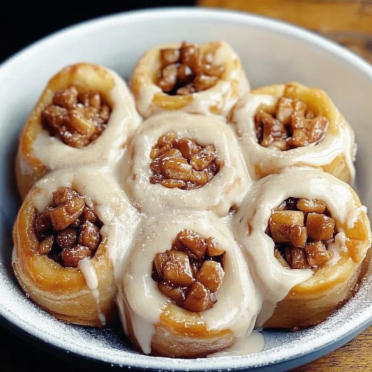Apfel-Zimt-Schnecken mit Frischkäse-Frosting