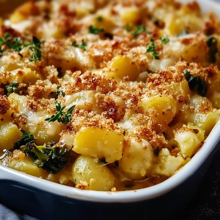 Kartoffel-Rosenkohl-Auflauf