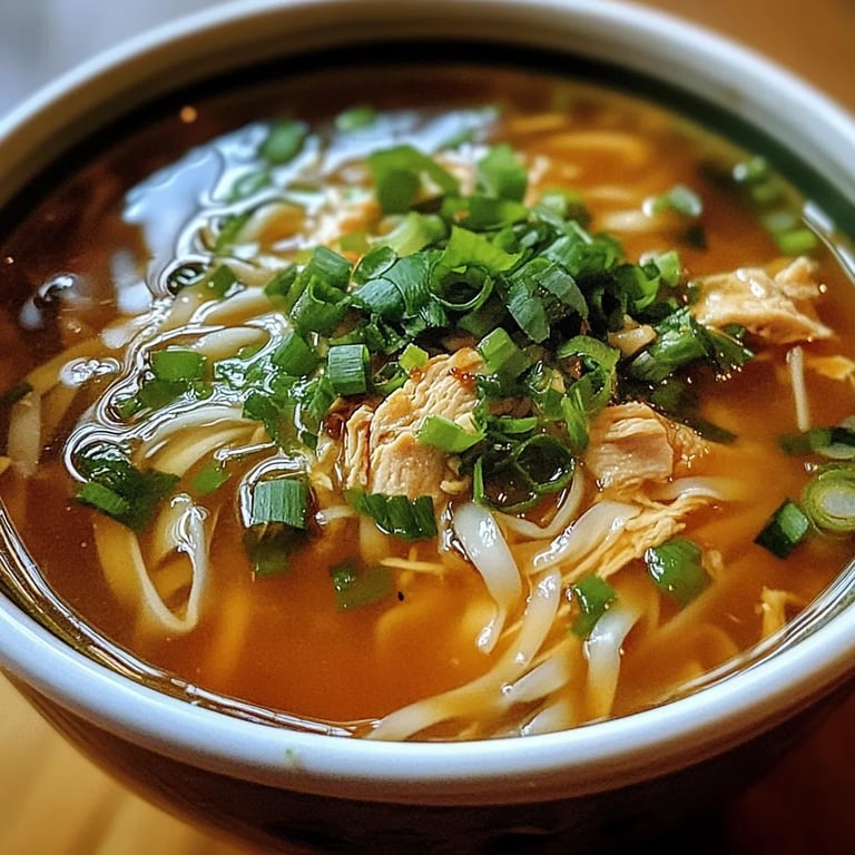 Ginger Garlic Chicken Noodle Soup