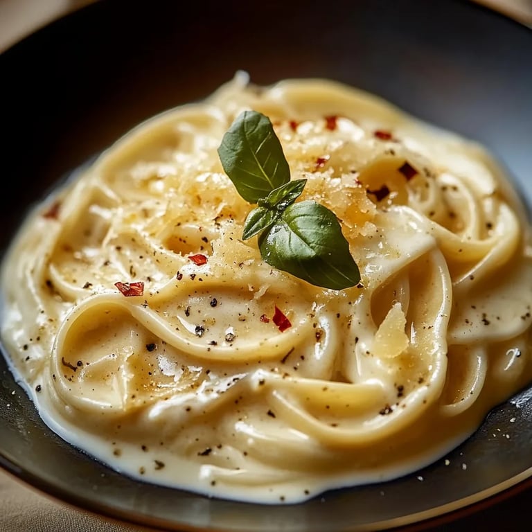 Cremige Nudeln in Käse-Sahne-Soße