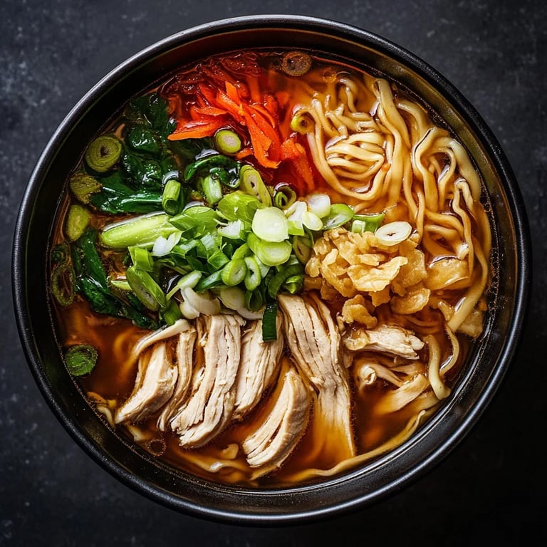 Spicy Chinese Chicken Noodle Soup with Sichuan Flavor