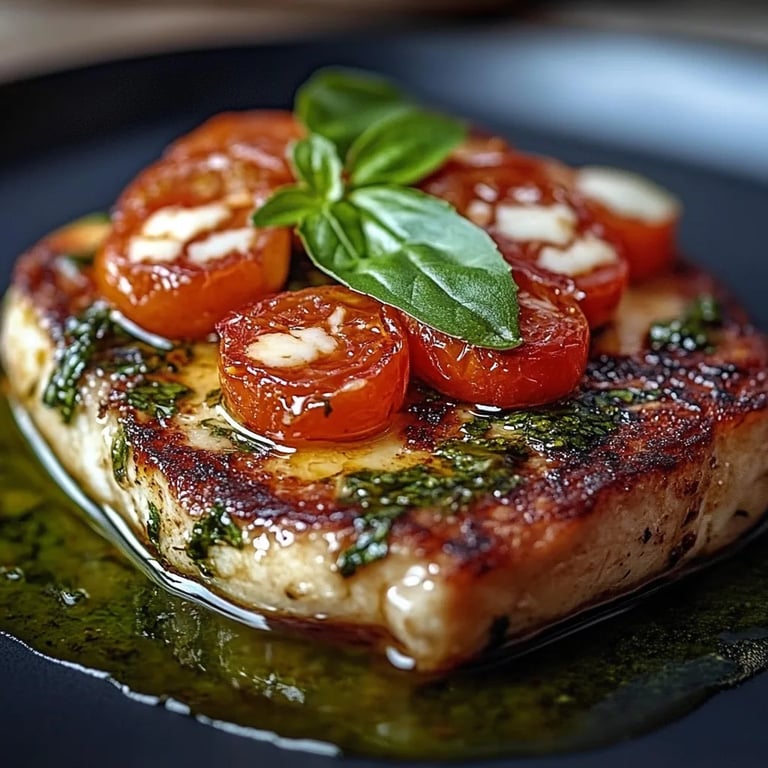 Einfach überbackenes Blumenkohlsteak mit Mozzarella