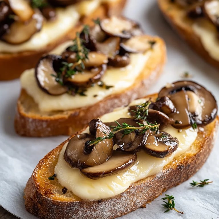 Mushroom & Brie Crostini