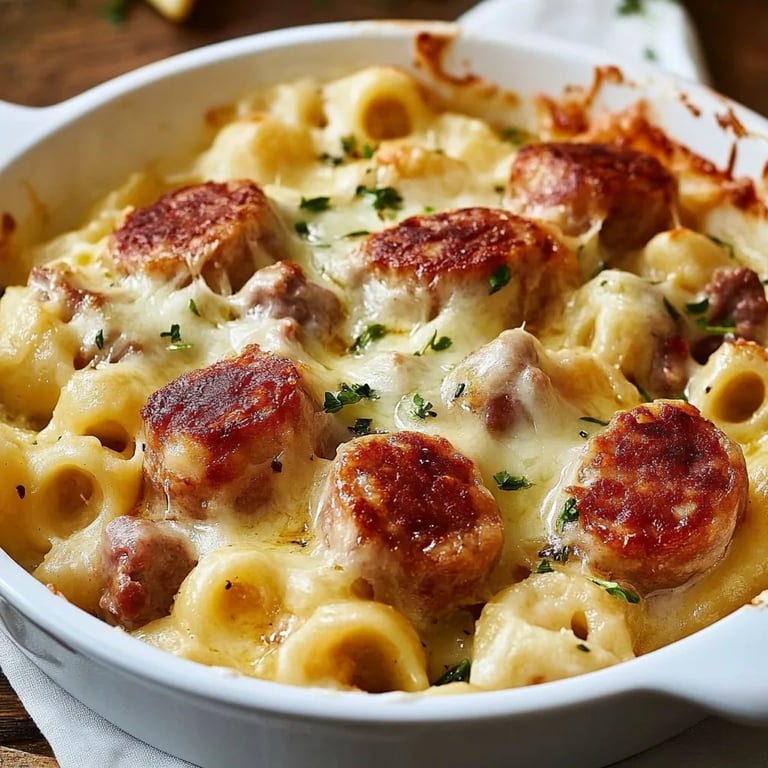 Käsenudeln mit Fleischwurst