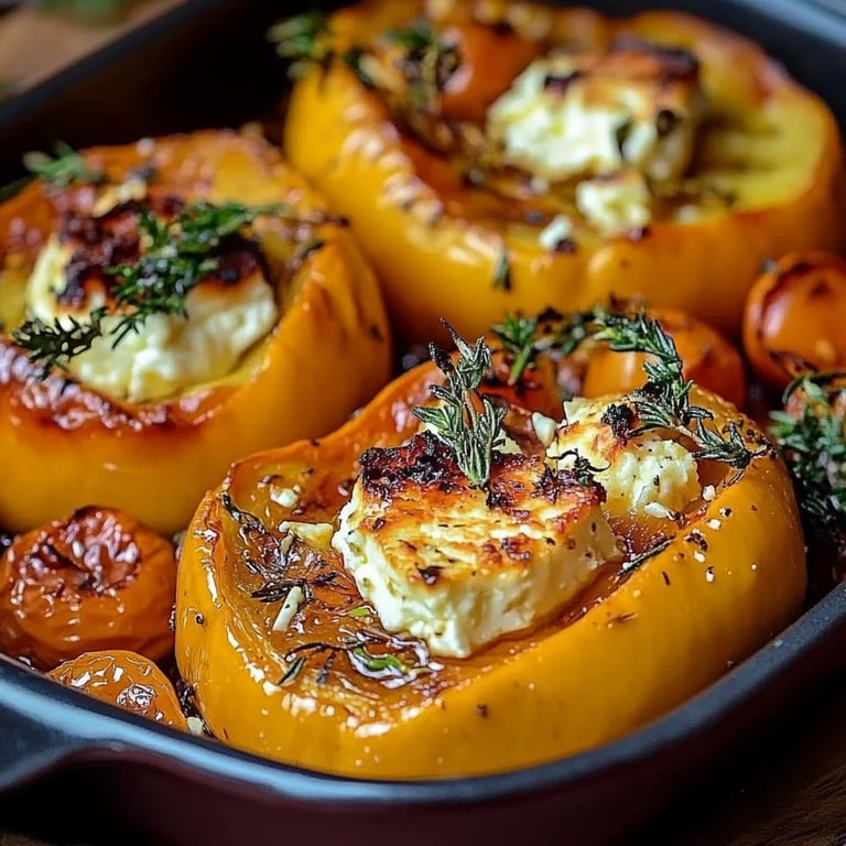 Baked Hokkaido Pumpkin mit Feta