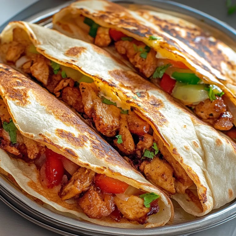 Hähnchen-Crêpes Shawarma