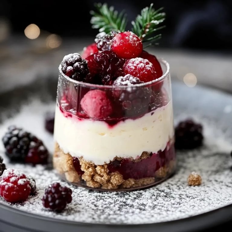 Weihnachtsdessert im Glas