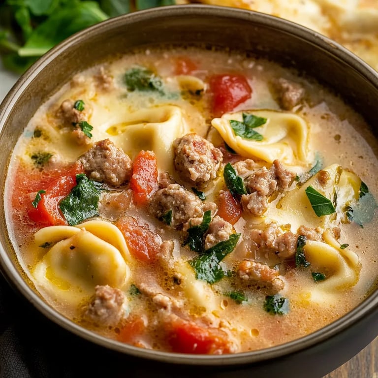 Italian Sausage Tortellini Soup