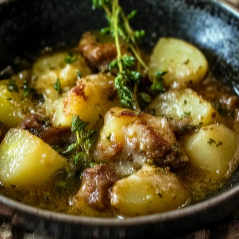 Pilz-Lauch-Brokkoli-Auflauf mit Kartoffeln