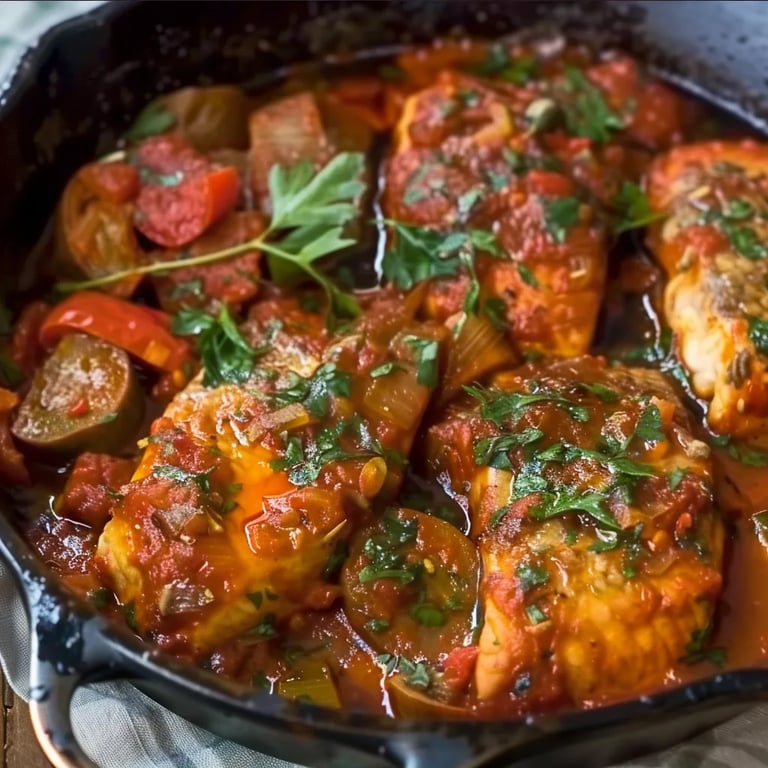 Classic Spicy Moroccan Fish in Rich Sauce